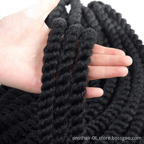 Jumbo Senegalese Twist Braid Hair Extension Havana Crochet Hair Mambo Faux Locs Twist Braiding Crochet Braids Hair Extensions